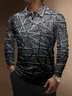 Moisture Wicking Abstract Print Gradient Color Golf Polo