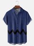 Hardaddy Cartoon Chest Pocket Short Sleeves Casual Shirt
