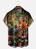 Moisture-wicking Tropical Parrots Chest Pocket Hawaiian Shirt