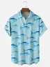 Moisture-wicking Marine Fish Chest Pocket Hawaiian Shirt