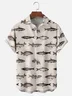 Moisture-wicking Fish Geometric Ocean Chest Pocket Casual Shirt
