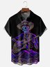 Moisture-wicking Cinco de Mayo Day of the Dead Mexican Skull Guitar Chest Pocket Casual Shirt