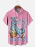 Moisture-wicking Easter Bunny Rabbit Eggs Chest Pocket Casual Shirt