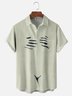 Moisture-wicking Avant-garde Art Body Abstract Print Chest Pocket Casual Shirt