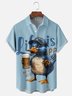 Moisture-wicking Duck Beer Chest Pocket Casual Shirt