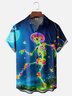 Moisture-wicking Cinco de Mayo Mexican Skull Fantasy Art Chest Pocket Casual Shirt