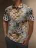 Moisture Wicking Abstract Geometric Irregular Pattern Golf Polo