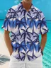 Moisture Wicking Gradient Coconut Tree Chest Pocket Casual Shirt