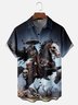 Moisture-wicking Cinco de Mayo Skeleton Horse Rider Chest Pocket Casual Shirt