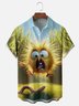 Tall Size Moisture-wicking Fun Fright Chicken Chest Pocket Hawaiian Shirt