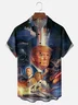Moisture Wicking Star Warrior Trump Chest Pocket Hawaiian Shirt