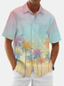 Moisture Wicking Gradient Coconut Tree Chest Pocket Hawaiian Shirt