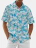 Moisture Wicking Gradient Coconut Tree Chest Pocket Hawaiian Shirt