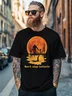 Men's Classic Bigfoot Alien Water Monster Silhouette Multicolor Fitted T-shirts