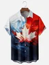 Moisture-wicking Canada Day Maple Leaf Chest Pocket Holiday Shirt