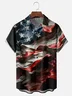 Moisture-wicking American Flag Flying Art Independence Day Chest Pocket Casual Shirt
