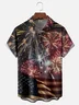 Moisture Wicking American Flag Chest Pocket Hawaii Shirt