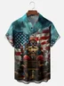 Moisture-wicking American Flag King Chest Pocket Casual Shirt