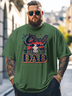 Big Size Men's Cool Dad Art Loose T-shirt