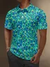 Moisture Wicking Peacock Feather Animal Print Golf Polo