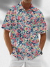 Moisture Wicking Floral Chest Pocket Casual Hawaiian Shirt