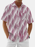 Moisture Wicking Abstract Geometric Chest Pocket Casual Shirt