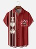 Moisture-wicking "I Love Canada" Art Canada Day Chest Pocket Bowling Shirt