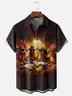 Moisture-wicking Rooster Poker Chip Farm Chest Pocket Casual Shirt