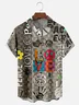 Moisture-wicking Hippie Love and Peace Plaid Chest Pocket Casual Shirt