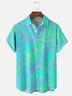 Moisture-wicking Artistic Abstract Water Ripples Chest Pocket Casual Shirt