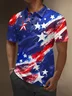 Moisture Wicking American Flag Day Stars Golf Polo