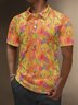 Moisture Wicking Hawaiian Coconut Tree Flowers Golf Polo