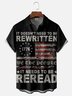 Moisture Wicking 1776 Declaration of Independence 4th of July Chest Pocket Hawaiian Shirt