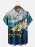 Moisture-wicking Here Fishy Chest Pocket Hawaiian Shirt
