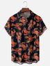 Moisture Wicking Crab Lobster Chest Pocket Hawaiian Shirt