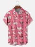 Moisture-wicking Cute Pig Chest Pocket Casual Shirt