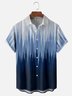 Moisture-wicking Gradient Color Striped Chest Pocket Casual Shirt