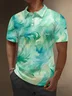 Moisture Wicking Artistic Abstract Gradient Colors Golf Polo