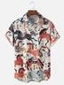 Moisture-wicking Japanese Ukiyo-e Horse Art Chest Pocket Casual Shirt