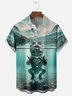 Moisture Wicking Heart Crocodile Chest Pocket Hawaiian Shirt