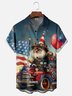 Moisture Wicking 4th of July Chest Pocket Hawaiian Shirt