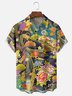 Moisture-wicking Flowers Japanese Culture Chest Pocket Casual Shirt