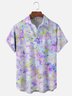 Moisture-wicking Floral Gradient Color Chest Pocket Hawaiian Shirt
