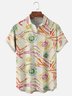 Moisture-wicking Artistic Abstract Texture Chest Pocket Casual Shirt