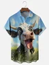 Moisture-wicking Cow Chest Pocket Casual Shirt