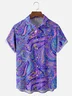 Moisture Wicking Abstract Gradient Chest Pocket Hawaiian Shirt