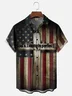 Moisture-wicking Gods Timing is Perfect American Flag Cross Chest Pocket Casual Shirt