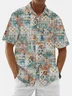Moisture Wicking Abstract Ethnic Print Chest Pocket Hawaiian Shirt