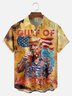 Big Size Moisture Wicking Gulf Of American Trump Chest Pocket Hawaiian Shirt