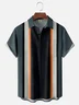 Moisture Wicking Contrast Stripe Chest Pocket Bowling Shirt